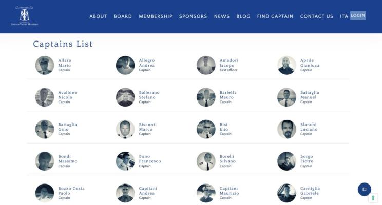 Italian captains showcased on the new Italian Yacht Masters website